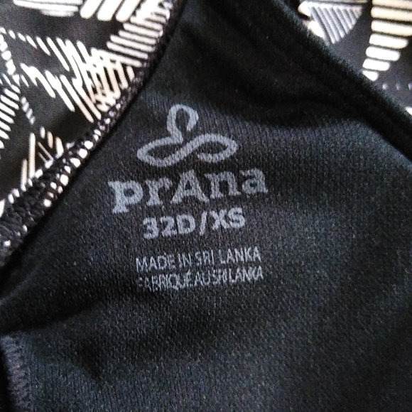 prAna Tankini Top Black Marina Floral Print XS 32D - Picture 4 of 6